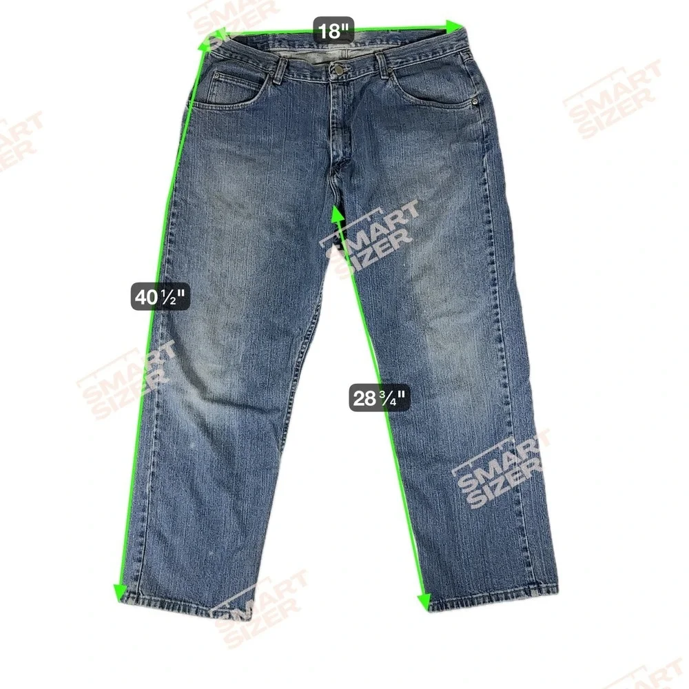 Wrangler Jeans Co Denim Pants Mens 36x29 Blue Straight Leg Workwear Casual